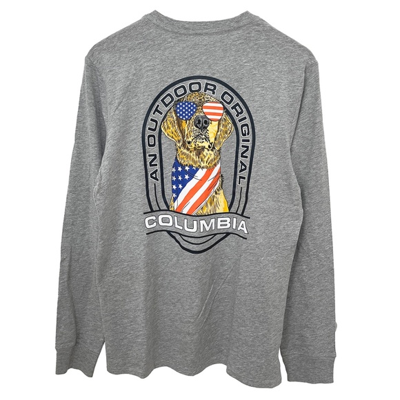 Columbia American Labrador Dog Long Sleeve T-Shirt Men’s Medium - Picture 3 of 8
